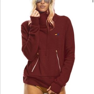 Aviator Nation Ninja Hoodie - Claret - XS